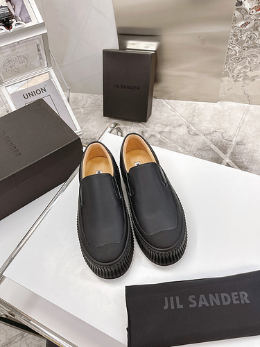 _Jil Sander  top version super classic one-pairing biscuits thick bottom white shoes 35-40_-71718a91